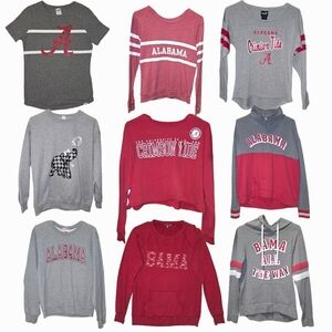 Ladies Alabama Crimson Tide Shirt/Sweatshirt Bundle - 9 Items (PINK, UG Apparel)